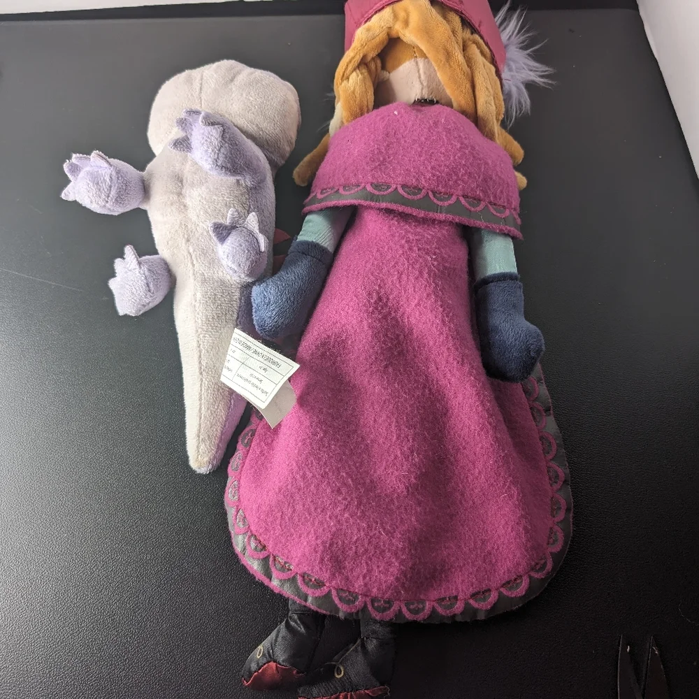 Disney lot 2 Frozen plush characters Anna‎ plush doll & Ice Spirit plush lizard